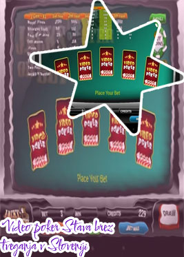 Video poker Stava brez tveganja za resničen denar